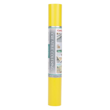 Con-Tact Brand Creative Covering Adhesive Covering, Yellow, 18'' x 50 ft. 50F-C9AH26-06